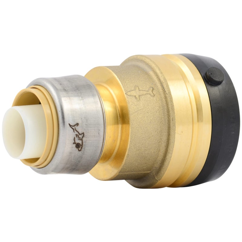 SharkBite 1-1/4 Inch x 1 Inch Reducing Coupling, Push to Connect Brass Plumbing Fitting, PEX Pipe, Copper, CPVC, PE-RT, HDPE, UXL013528 - Image 1